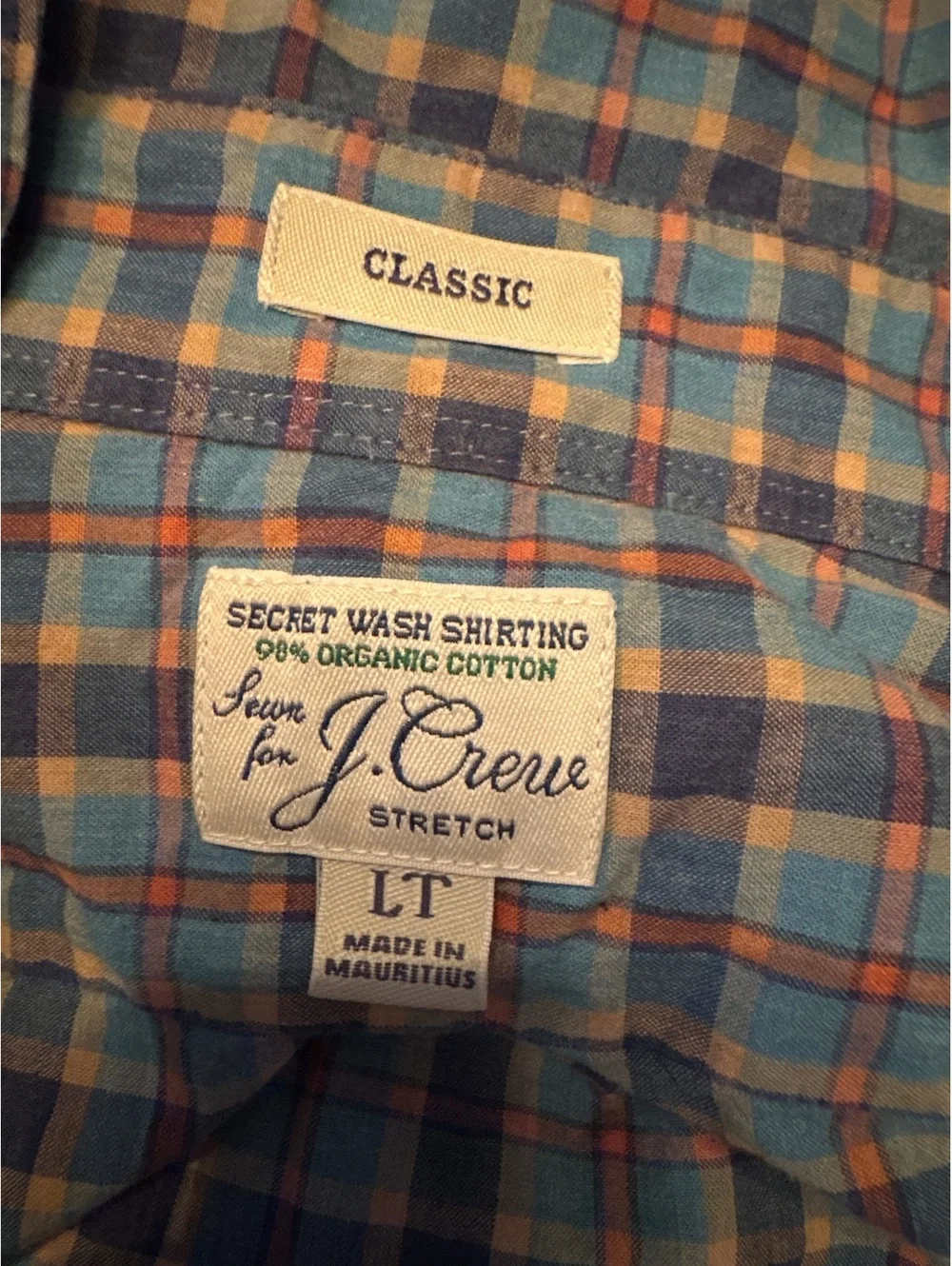 Vintage J. Crew Men’s Plaid Button Down LT